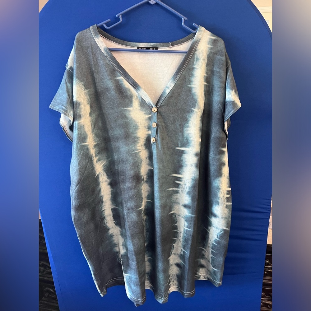 Glitzy Girl tie-dye shirt, 6X